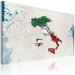 Canvas Print Italian map - graphics in national colors with cities marked 55266 additionalThumb 2