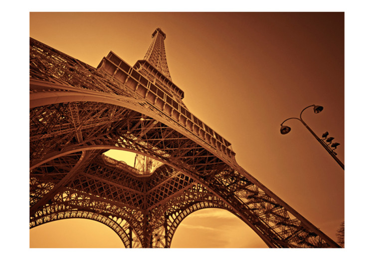 Wall Mural Symbol of Paris - Paris architecture with the Eiffel Tower on a sepia background 59866 additionalImage 1