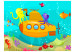 Photo Wallpaper Treasure at the Ocean's Bottom - Yellow submarine with fish and octopuses 61166 additionalThumb 1