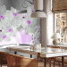 Wall Mural Abstraction with Flowers - White orchids on a silver background with patterns 61366 additionalThumb 7