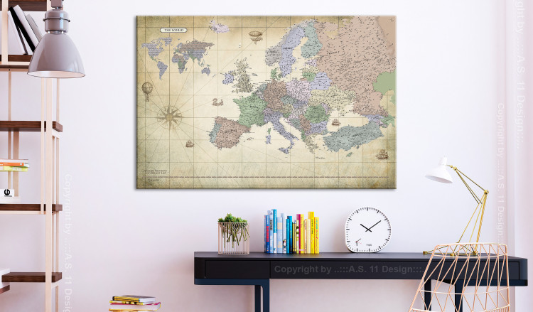 Decorative Pinboard Map of Europe (1 Part) Wide [Cork Map] 114076 additionalImage 7
