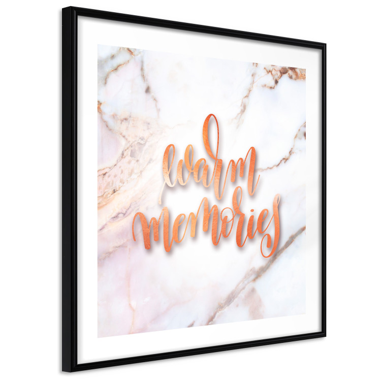 Poster Warm memories (Square) - Orange text on a marble background 114376 additionalImage 11