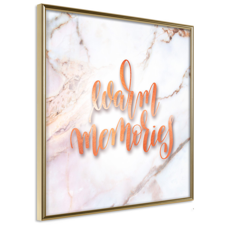 Poster Warm memories (Square) - Orange text on a marble background 114376 additionalImage 9