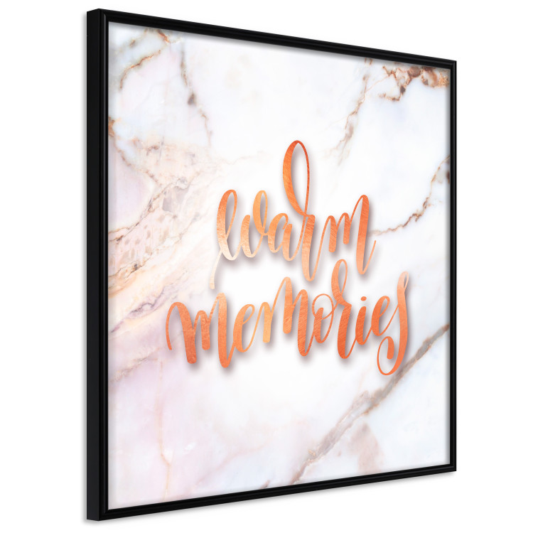 Poster Warm memories (Square) - Orange text on a marble background 114376 additionalImage 14
