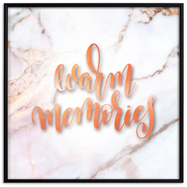 Poster Warm memories (Square) - Orange text on a marble background 114376 additionalImage 20