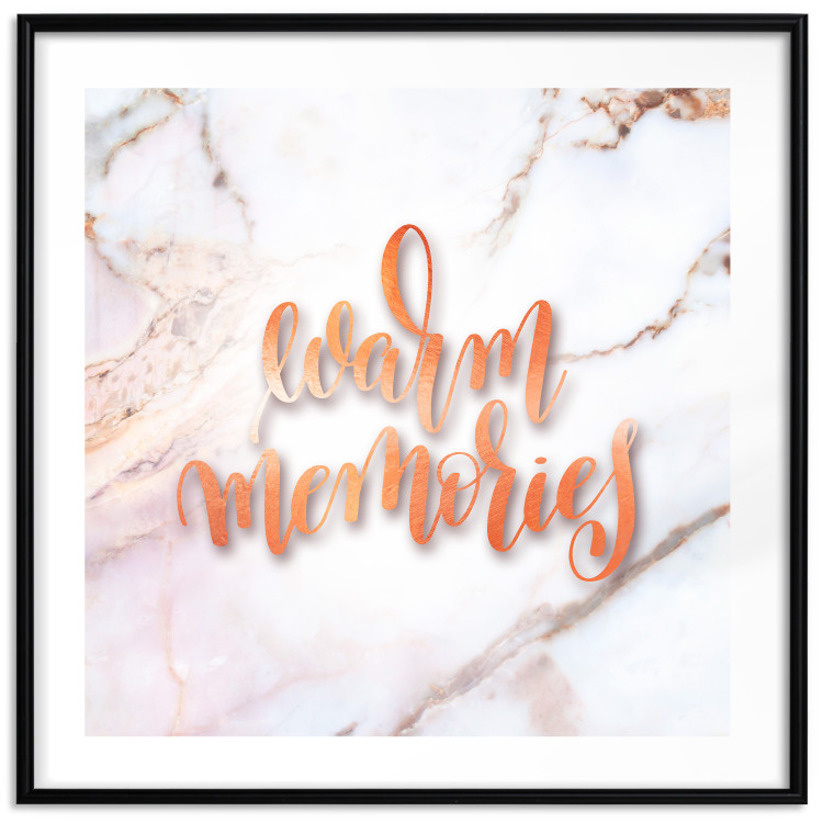 Poster Warm memories (Square) - Orange text on a marble background 114376 additionalImage 15
