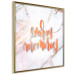 Poster Warm memories (Square) - Orange text on a marble background 114376 additionalThumb 9