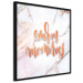 Poster Warm memories (Square) - Orange text on a marble background 114376 additionalThumb 14