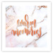 Poster Warm memories (Square) - Orange text on a marble background 114376 additionalThumb 18