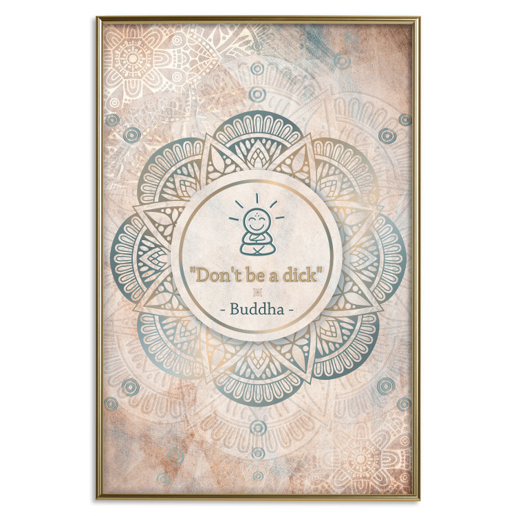 Wall Poster Don't be a Dick - oriental composition with Buddha and Zen-style text 114576 additionalImage 26