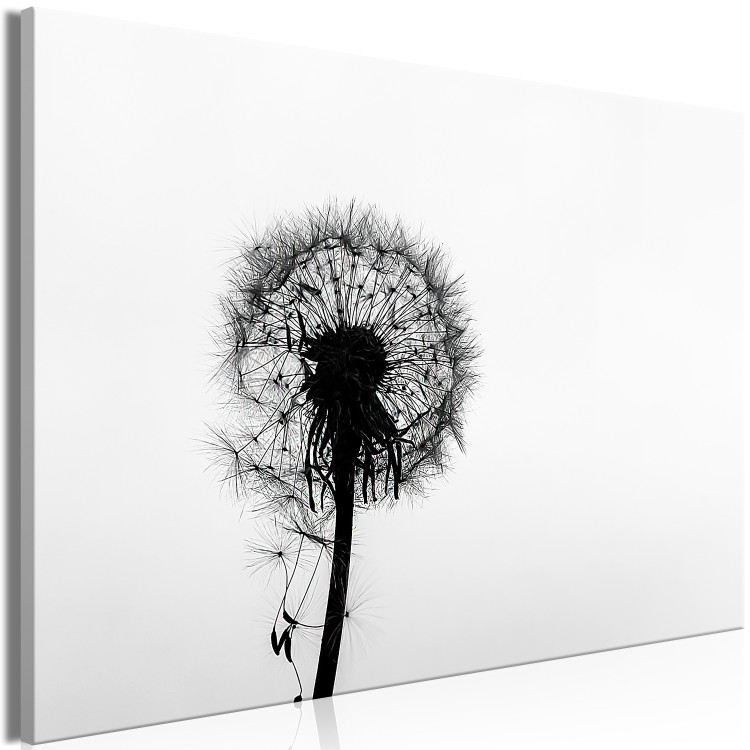 Canvas Print Nature's Lightness (1-part) - Dandelion Flower in Black and White 114976 additionalImage 2