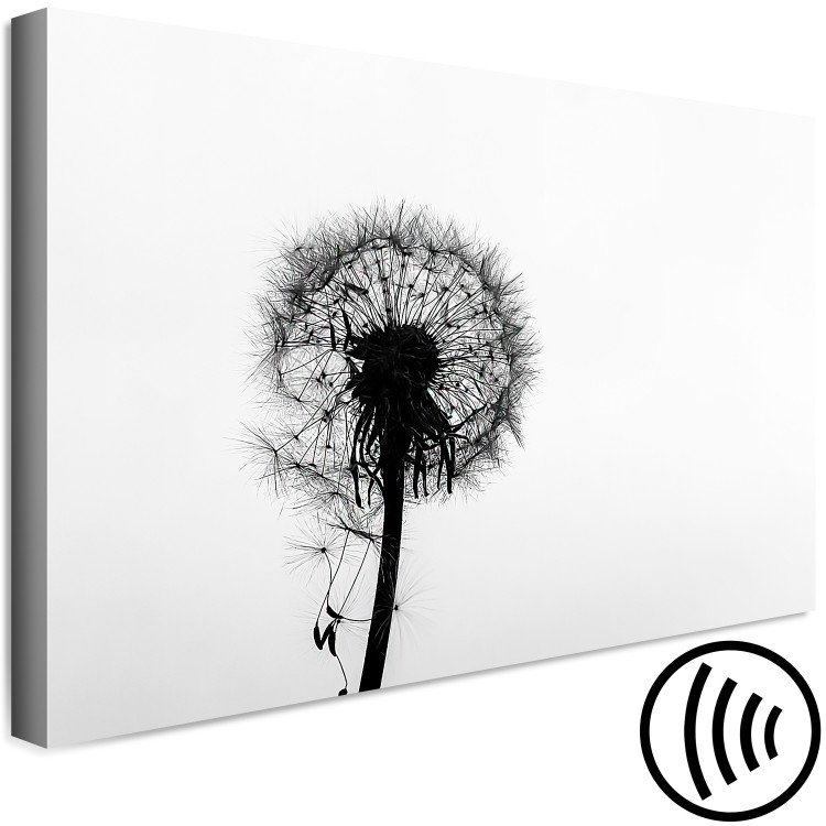 Canvas Print Nature's Lightness (1-part) - Dandelion Flower in Black and White 114976 additionalImage 6