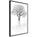 Wall Poster Tree reflection - black and white simple composition with a plant motif 115076 additionalThumb 7