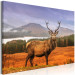 Canvas Art Print Mountain Stag (1-part) - Animal Amid Sky and Forest Landscape 117276 additionalThumb 2