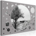 Canvas Round view of the world - a road with trees in shades of gray 117476 additionalThumb 2
