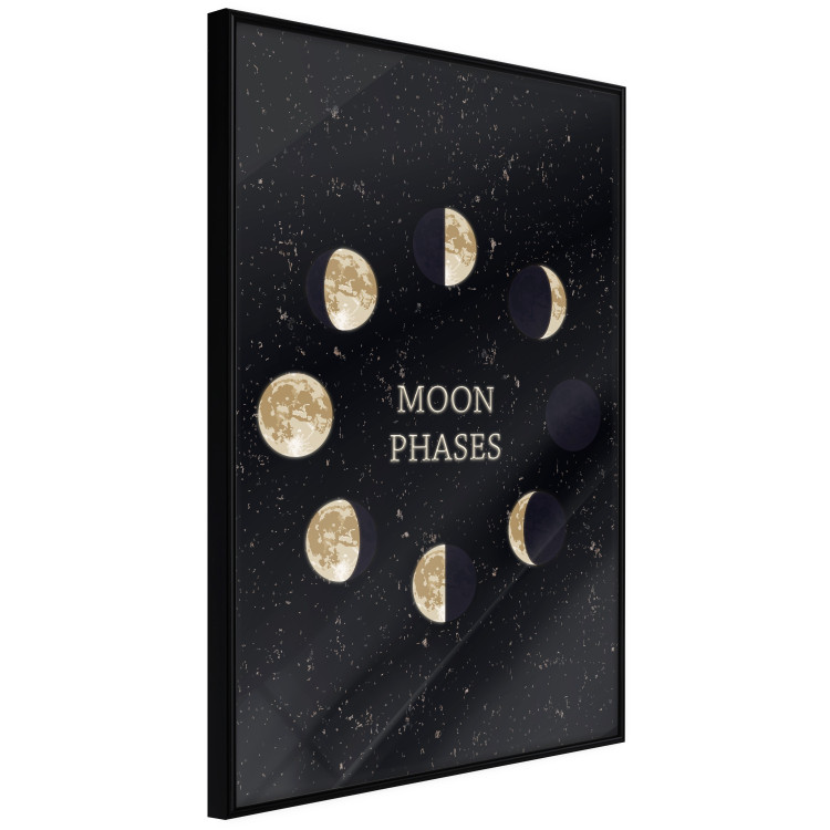 Poster Lunar Cycle - composition with moon phases and English texts 117776 additionalImage 12