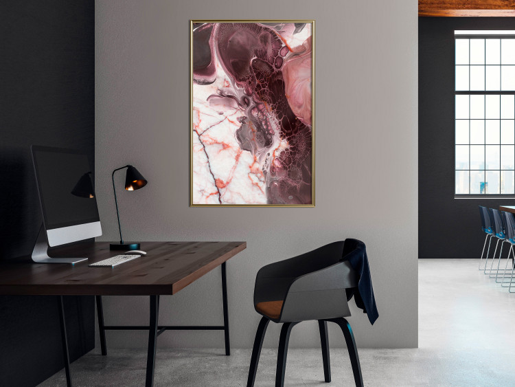 Poster Marble Life - modern abstract composition in shades of pink 118276 additionalImage 11