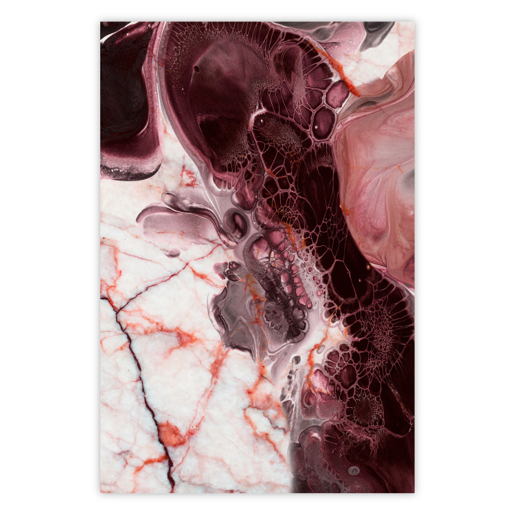 Poster Marble Life - modern abstract composition in shades of pink 118276