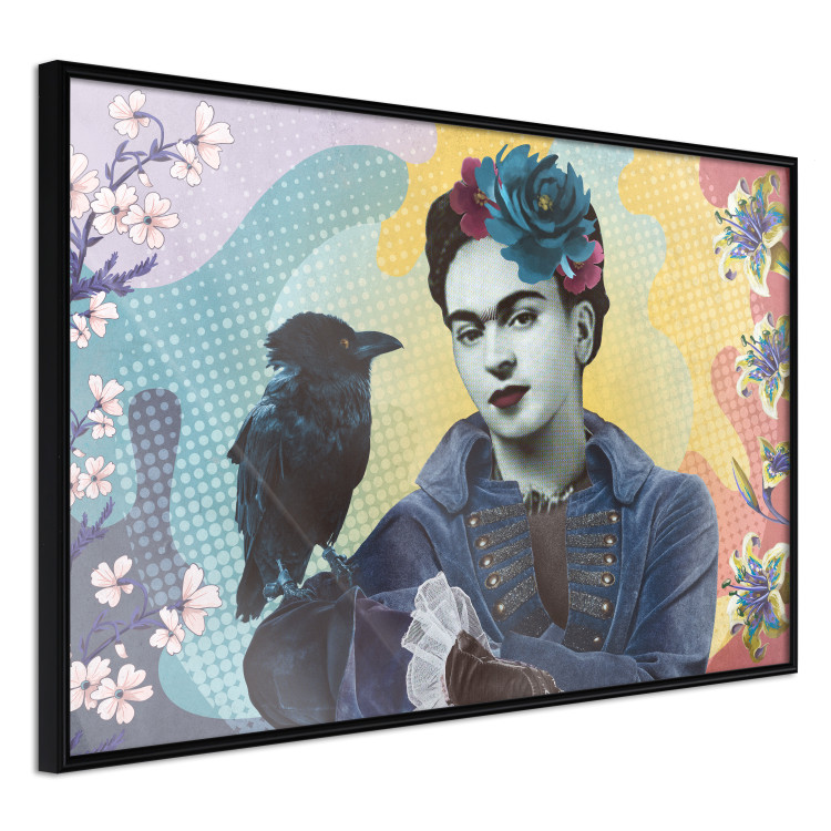 Wall Poster Totemic Frida - colorful composition with a woman and a black bird 121976 additionalImage 10