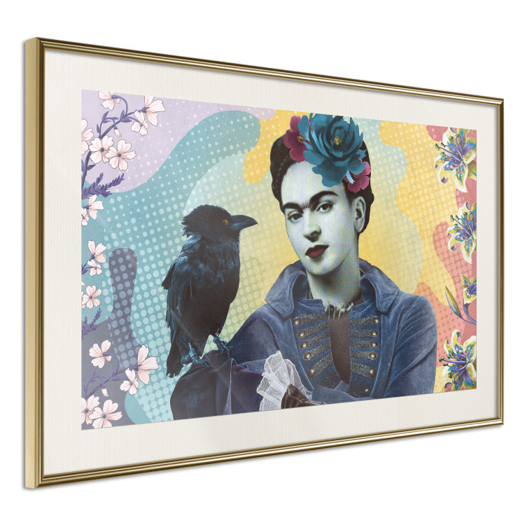 Wall Poster Totemic Frida - colorful composition with a woman and a black bird 121976 additionalImage 2