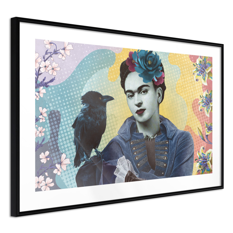 Wall Poster Totemic Frida - colorful composition with a woman and a black bird 121976 additionalImage 13