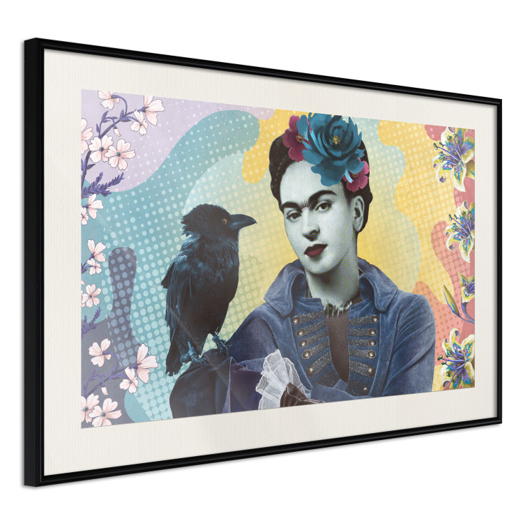 Wall Poster Totemic Frida - colorful composition with a woman and a black bird 121976 additionalImage 3