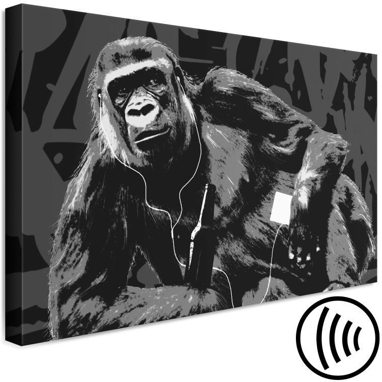 Canvas Art Print Favorite Podcast - Monkey illustration in pop art and graffiti style 122376 additionalImage 6