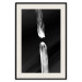 Poster Night Traces - abstract white line on contrasting black background 123676 additionalThumb 18