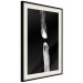 Poster Night Traces - abstract white line on contrasting black background 123676 additionalThumb 3