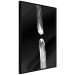 Poster Night Traces - abstract white line on contrasting black background 123676 additionalThumb 12