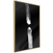 Poster Night Traces - abstract white line on contrasting black background 123676 additionalThumb 12