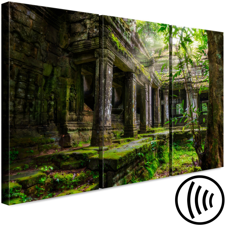 Canvas Art Print Temple of Preah Khan - Asian architecture full of plants 124376 additionalImage 6