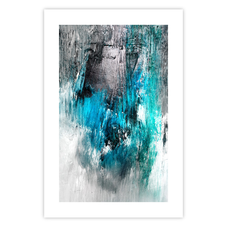 Wall Poster February Morning - gray and blue abstract texture 124476 additionalImage 18
