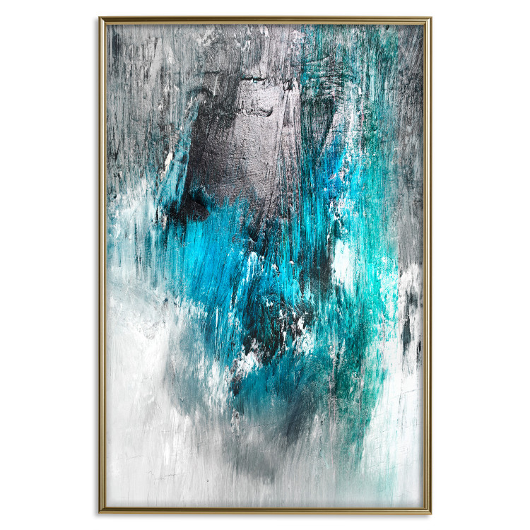 Wall Poster February Morning - gray and blue abstract texture 124476 additionalImage 20