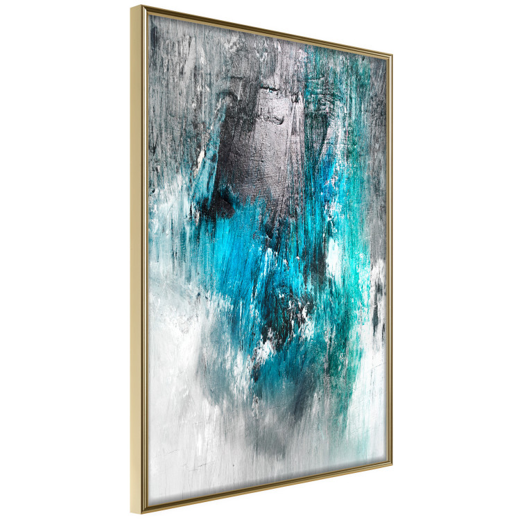 Wall Poster February Morning - gray and blue abstract texture 124476 additionalImage 13
