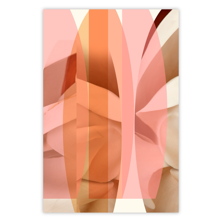 Wall Poster Floral Kaleidoscope - abstract composition of pastel figures 126676
