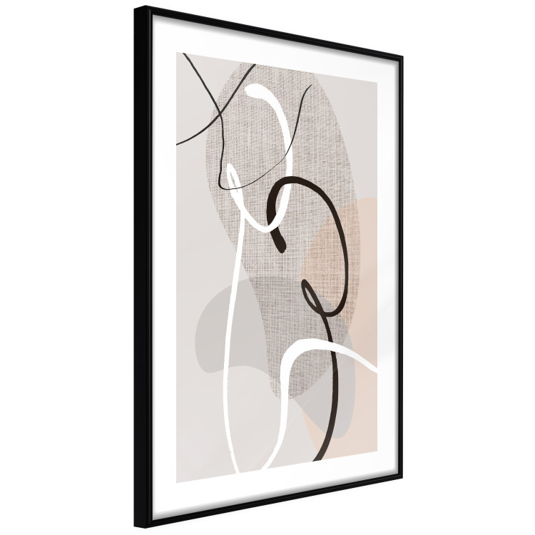 Poster Love Configuration - abstract line art on fabric texture 128076 additionalImage 8
