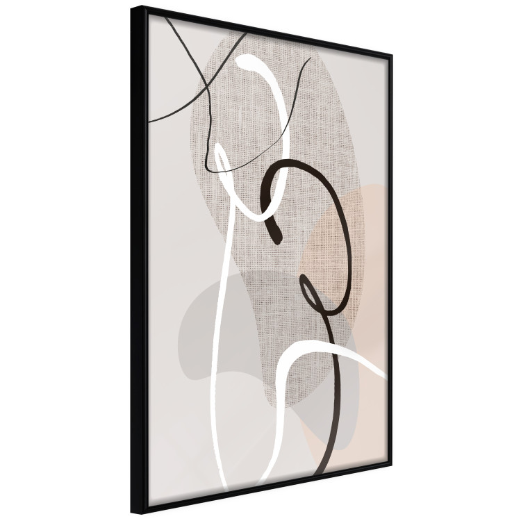 Poster Love Configuration - abstract line art on fabric texture 128076 additionalImage 13