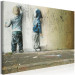 Canvas Young Generation (1-part) wide - street art of boys on a wall 128376 additionalThumb 2