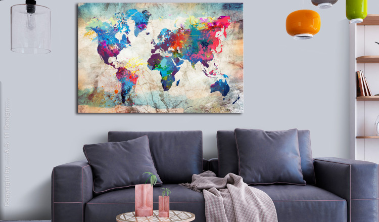 Large canvas print World Maps: Modern Style [Large Format] 128676 additionalImage 6