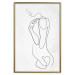 Poster Linear Nude - abstract and black line art of a woman on a plain background 129776 additionalThumb 17