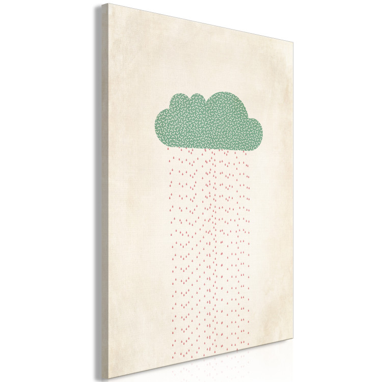 Canvas Art Print Candy Rain (1-piece) Vertical - pastel rain cloud 129876 additionalImage 2