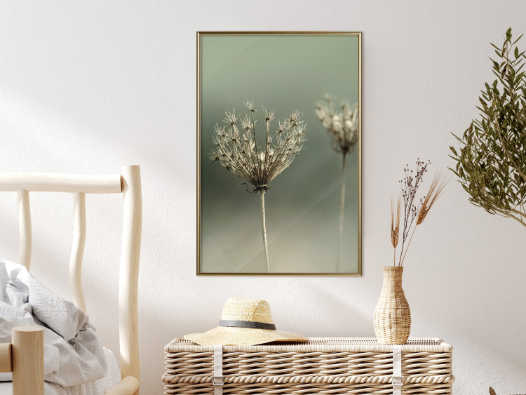 Wall Poster Longing for Summer Past - summer plant against a blurred green background 130276 additionalImage 5