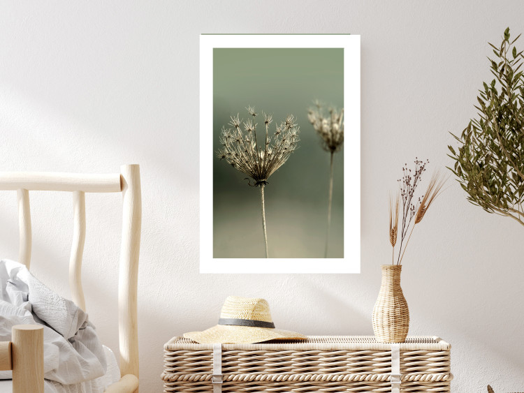 Wall Poster Longing for Summer Past - summer plant against a blurred green background 130276 additionalImage 3