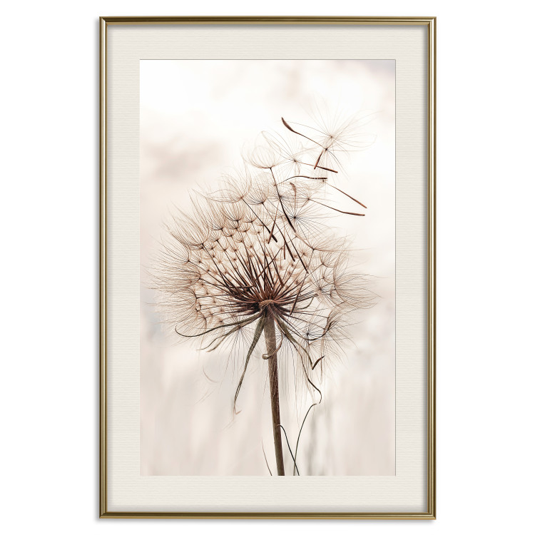 Wall Poster Magnetic Breeze - dandelion flower in the wind in sepia colors 131776 additionalImage 21