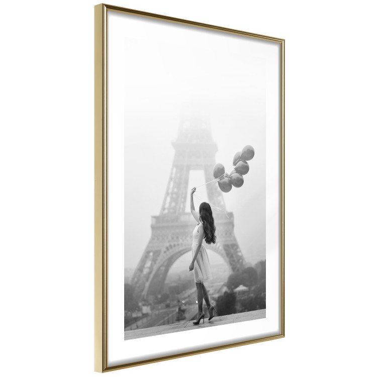 Poster Stroll in the Wind - woman with large balloons against the backdrop of the Eiffel Tower 132276 additionalImage 7