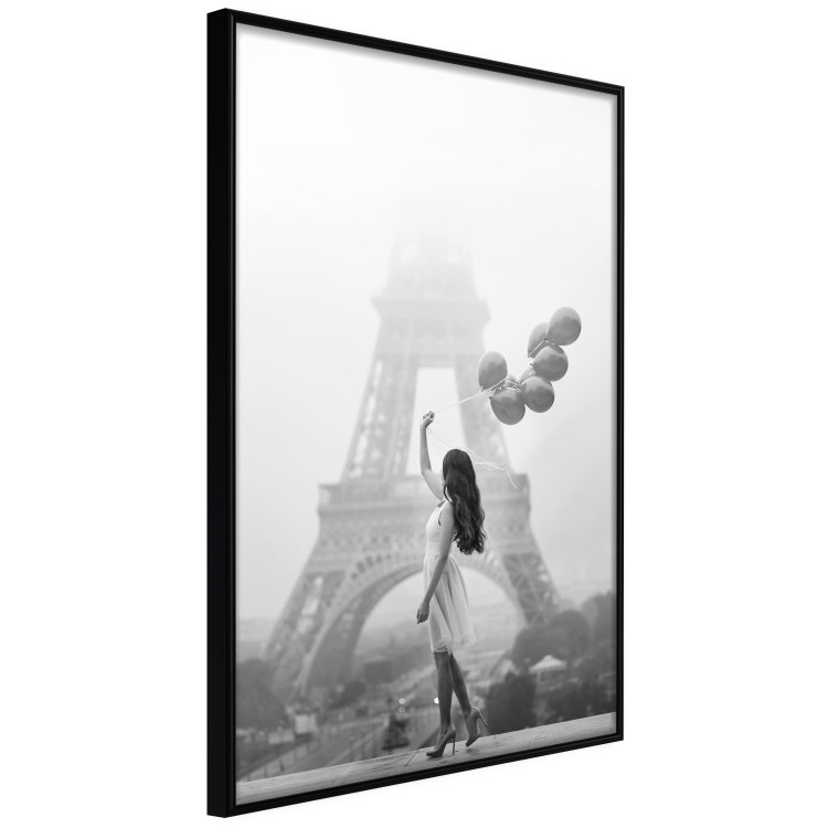 Poster Stroll in the Wind - woman with large balloons against the backdrop of the Eiffel Tower 132276 additionalImage 11