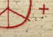 Canvas Art Print Peaceful Doctor (Banksy) - street art of a man on a brick wall 132476 additionalThumb 5