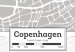 Canvas Art Print Gray Copenhagen - Capital Plan of Denmark in gray with a scale 135176 additionalThumb 4