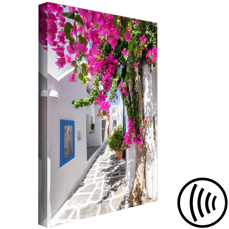 Canvas Lonely Alley (1-piece) Vertical - summer street scene in Greece 136076 additionalImage 6
